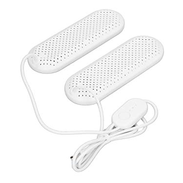 Imagem de GLOGLOW Secador de Roupa Secador de Sapatos USB Com Temporizador, de Botas Desodorizante para Adultos e Estudantes, Secagem Rápida 122F, Portátil, ABS e Cerâmica, Eletrodomésticos de 6,3x18cm (Branco)