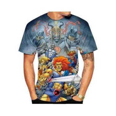 Imagem de Anime ThunderCats 3D Camiseta clássica Camisa de guerra Moda masculina