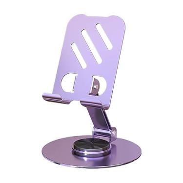 Imagem de Suporte de celular para mesa – [rotação de 360°] Suporte de telefone de mesa ajustável resistente, suporte dobrável para celular, acessórios de mesa de escritório (roxo)