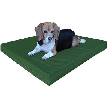 Imagem de Dogbed4less Cama grande ortopédica de espuma viscoelástica para animais de estimação com capa de lona lavável durável, forro impermeável e capa antiderrapante de microsude, 104 x 60 x 10 cm, cabe em