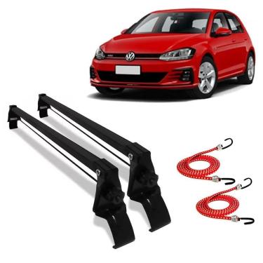 Imagem de Rack Teto Suporte Bagageiro Vw Golf 13 Ate 17 E 2 Elasticos