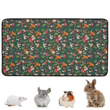Imagem de Forro de gaiola de porquinho-da-índia 118 x 61 almofadas laváveis para gaiola de coelho almofadas reutilizáveis absorventes para xixi para animais pequenos, coelhinho, furão, chinchila, hamster