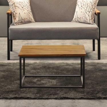 Imagem de Mesa de Centro Ferro e Madeira Estilo Industrial - Ruffino Designer