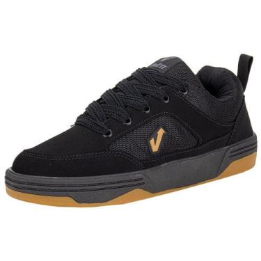 Imagem de Tênis masculino buster ravett r0400 - Box 200, Preto, Bege, 40