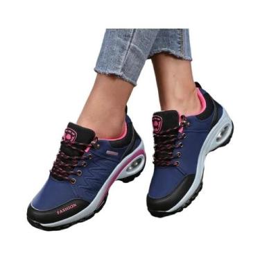 Imagem de Tênis De Caminhada Feminino Impermeável Antiderrapante Com Plataforma,