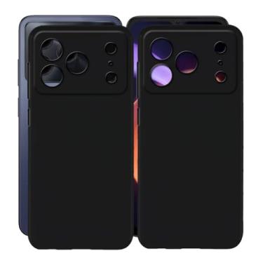 Imagem de KJYFOANI Capa para Doogee Note 56 (16.7 cm), capas pretas à prova de choque, capa de telefone com proteção contra quedas de corpo inteiro, capa de silicone macio ultrafino para - [2 unidades]