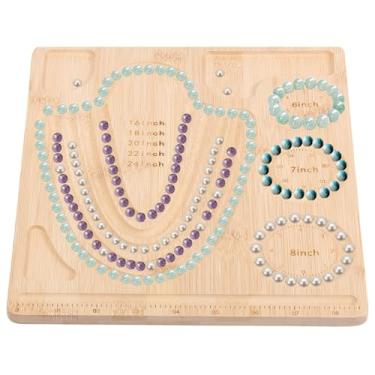 Imagem de Quadro de contas para fazer joias, pulseira de bambu e placa de medição de colar, bandeja de miçangas para fazer pulseiras, ferramenta de fabricação de joias DIY, placa de design de joias de vários