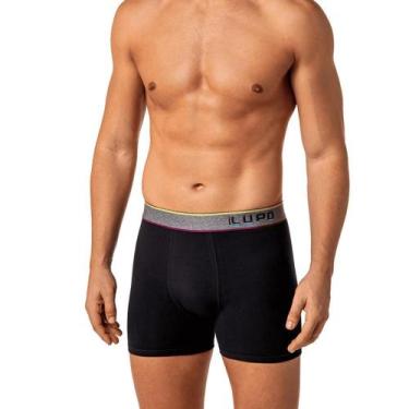 Imagem de Cueca Lupo Boxer Algodão com Elastano 784-061, Preto, P
