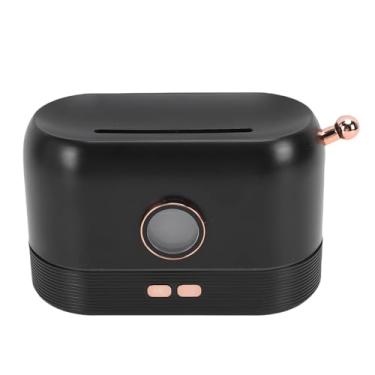 Imagem de Fabater Difusor de Aromaterapia Umidificador Chama Design Difusor de óleo Essencial para Quarto Sala de Estar Escritório (Preto)