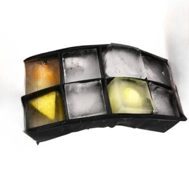 Imagem de Bandeja De Silicone Para Gelo Com Tampa - Molde De Silicone 5x5, Molde Para Cubos De Gelo Para UíSque, Tampa FlexíVel E DuráVel(2,Forma com 8 cubos)