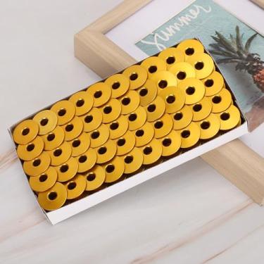 Imagem de Acouto Substituição de Bobinas de Máquina de Costura de Alumínio de de 100 Unidades para Máquinas Planas e de Bordado - Azul (Amarelo)