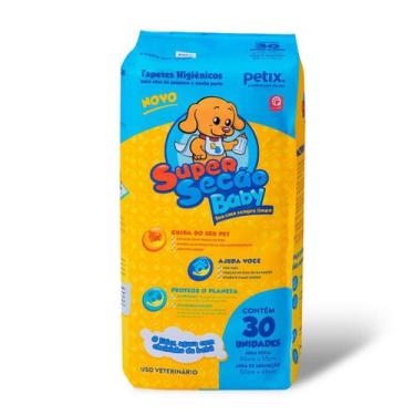 Imagem de Tapete Higiênico Super Secao Baby 60x55 cm 30 unidades - Petix