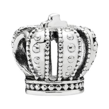 Imagem de Colar E Pulseira De Charme Coroa De Princesa Em Prata Esterlina 925 Co