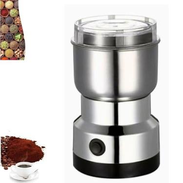 Imagem de Moedor Multifuncional de Café Grão Sementes e Especiarias Elétrico Inox Portátil 110V Cafeteiras