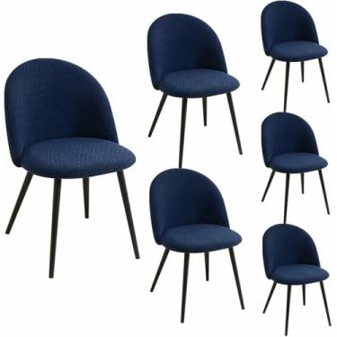 Imagem de Conjunto de 2 capas para cadeiras de sala de jantar, capas protetoras para cadeiras com encosto curvo e sem braços, ideais para cozinha, escritório e sala de estar.