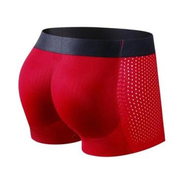 Imagem de Cuecas Boxer Masculinas Sensuais De Malha Gelo Respirável Com Efeito L