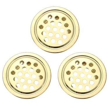 Imagem de PATIKIL Saídas de ar circulares de 0,7 polegadas (19 mm), pacote com 3 aberturas de ventilação de aço inoxidável com orifício de malha redonda para cozinha, banheiro, sapato, armário, guarda-roupa