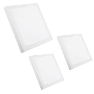 Imagem de 3 Painel LED 24W Quadrado Sobrepor Bivolt  Iluminação Uniforme e Insta