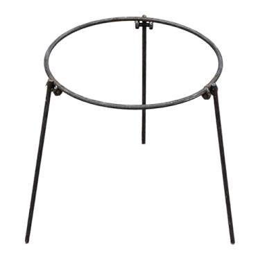 Imagem de oshhni Tripé para fogueira, suporte para panelas, churrasqueira dobrável multifuncional para camping, churrasco no gramado, quintal e mochilão, Anel único de 34 Cm