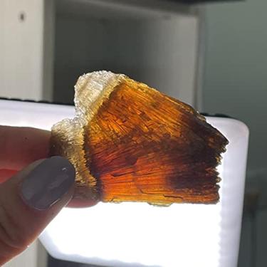 Imagem de Cristal natural áspero amarelo âmbar calcita pedra crua cristal coleção de pedras preciosas espécimes pedra decoração de casa (cor: Nº 48)