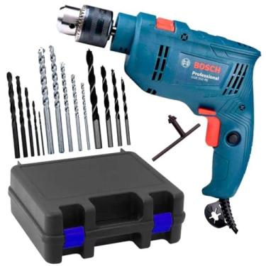 Imagem de Furadeira de Impacto 1/2 POL 550W GSB 550 RE com Reversão e Kit 14 Brocas + Maleta compatível com BOSCH