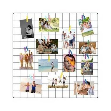 Imagem de Tela aramada 60x60 preta p/ memory board c/ mini prendedor - EMPORIO
