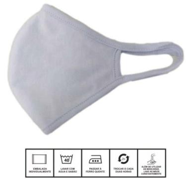 Imagem de Mascara Tecido Duplo Algodão Lavável Reutilizável Proteção - LEMA, Bra