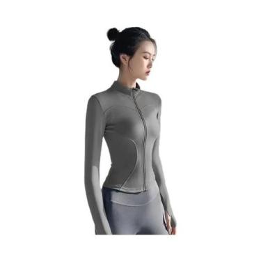 Imagem de Jaqueta Esportiva Feminina De Manga Longa Para Fitness E Yoga, Casaco 