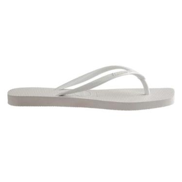 Imagem de Chinelo Havaianas Slim Square Original, Branco, 37/38