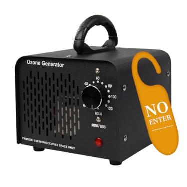 Imagem de Gerador de ozônio, purificadores de ar O3, eliminador de odores, máquina de ozônio de alta capacidade, purificador de ar ionizador de ozônio para casa, comercial, industrial (preto, 60.000 mg/h)