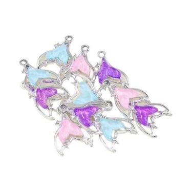 Imagem de Pingente De Cauda De Sereia 10 Peças Com Design De Flor, Estrela E Bal