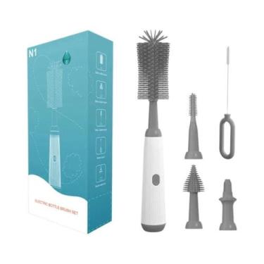 Imagem de Escova Elétrica Sem Fio De Silicone Para Mamadeiras 1500mAh, Limpador 