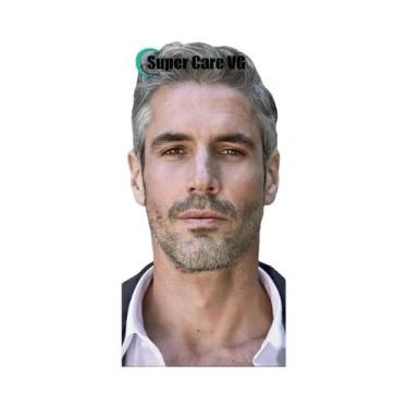 Imagem de Prótese Capilar Masculina Marrom Ultrafina 0.06mm Lisa Estilo V Com Li