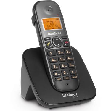 Imagem de Telefone Sem Fio Preto com ID Fone TS 5120 INTELBRAS