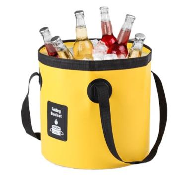 Imagem de Balde portátil | Lavatório leve | Balde dobrável impermeável de 12/20 alça para praia, lavanderia, lavagem de , , viagens, acampamento, banho