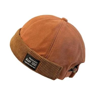Imagem de Gorro Unissex Y2K Vintage De Corduroy Sem Aba Estilo Docker Retro Hip 