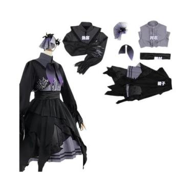 Imagem de Fantasia De Cosplay Feminina Asahina Mafuyu, Vestido Lolita Com Peruca