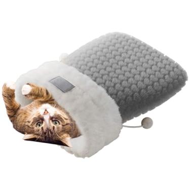 Imagem de Saco de dormir para cães, almofada de aquecimento semifechada para animais de estimação – Ninho de animais de estimação para gatos e cães | para Natal, Halloween, acampamento, brincar, interior, casa