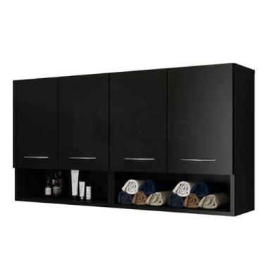Imagem de Módulo Aéreo 4 Portas 1,20m Armário Parede Cozinha Multiuso - ClickFor