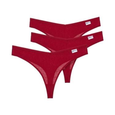 Imagem de Conjunto De 3 Calcinhas G-string De Algodão Waffle Sexy Para Mulheres,
