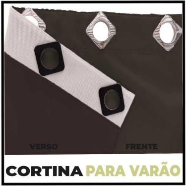 Imagem de Cortina Sala E Quarto 8,50x2,80 Tecido Blackout Ana Marrom