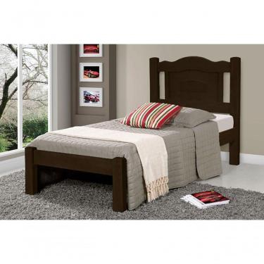 Imagem de Cama de Solteiro Paris de Madeira Maciça Tauari