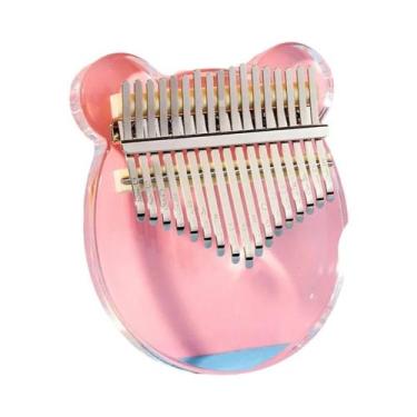 Imagem de Piano De Dedo Hluru Kalimba De Cristal Acrílico Com 17 21 Teclas Para 