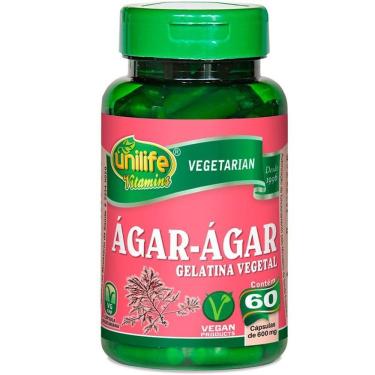Imagem de Ágar ágar Gelatina Natural 60 Cápsulas Unilife