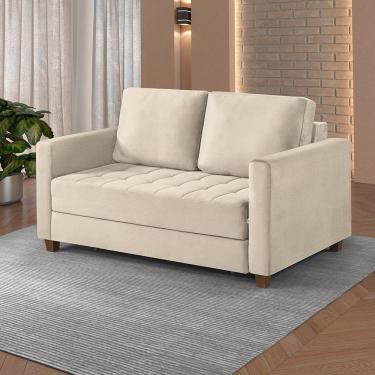 Imagem de Sofá Cama Marcelle 2 Lugares Casal Paris Talento Móveis Bege