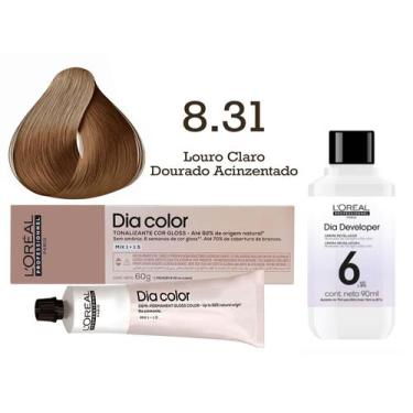 Imagem de Tonalizante Dia Color 8.31 Louro Claro Dourado Acinzentado + Emulsão R