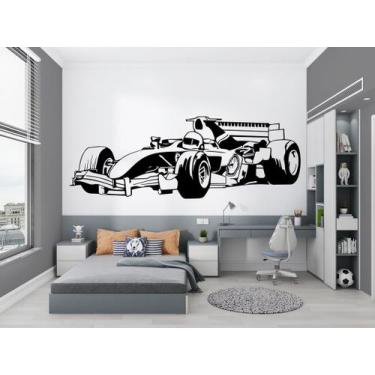 Imagem de Adesivo de parede  formula 1 - Ambiente dekorado, 80cm, preto