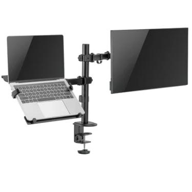 Imagem de Suporte Central Suportes Tm24c Duplo De Mesa Para Monitor E Notebook