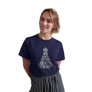 Imagem de Camiseta Católica Nossa Senhora Aparecida Feminina E Masculina Em Algo