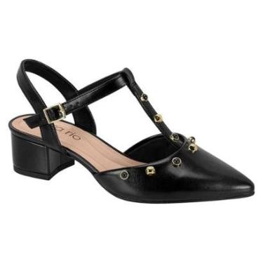 Imagem de Sapato SlingBack Beira Rio Bico Fino Salto Bloco 4182.238-Feminino